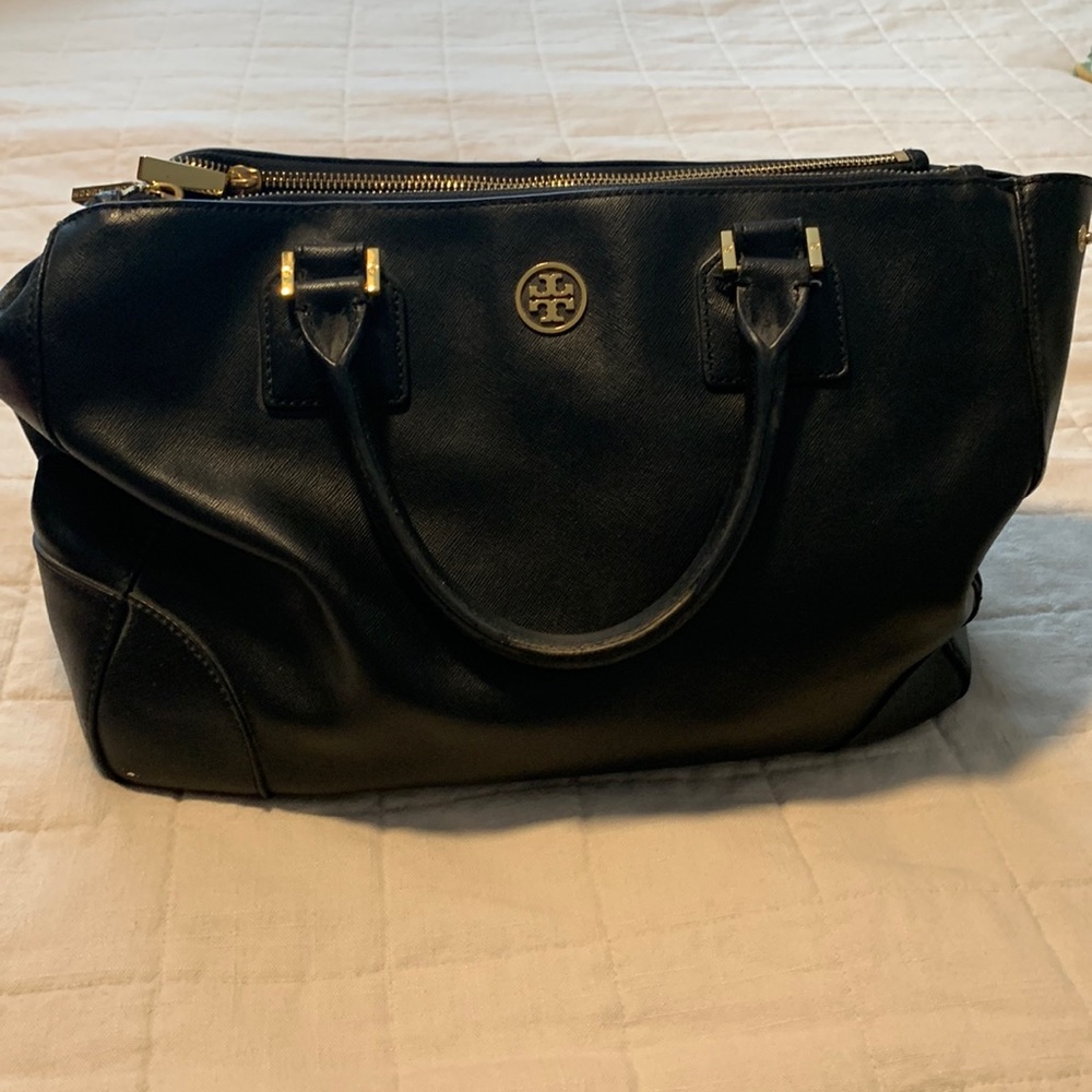 Authentic Tory Burch black satchel bag
